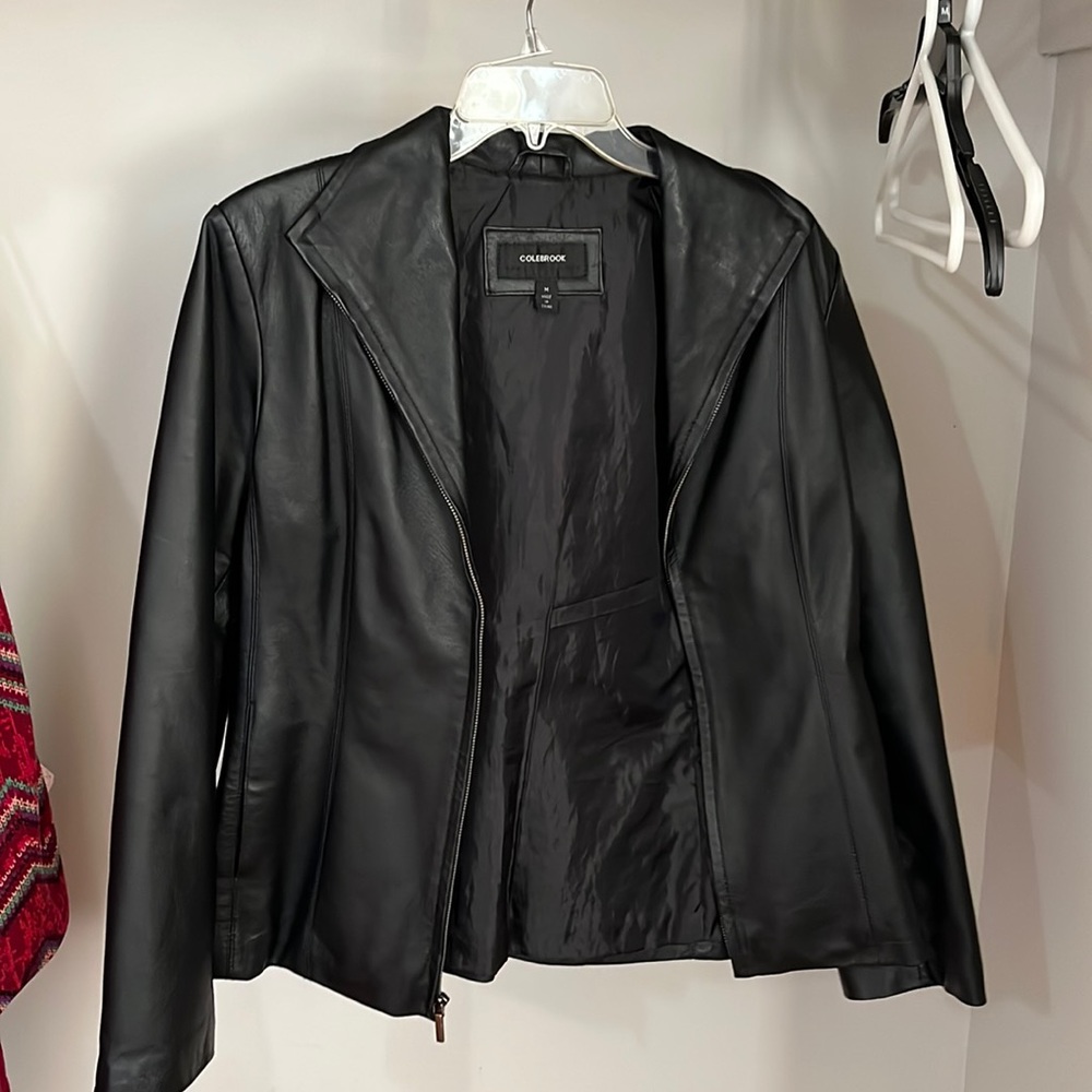 Black Leather Jacket Womens Medium